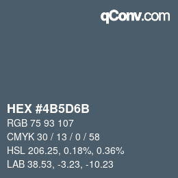 Color code: HEX #4B5D6B | qconv.com