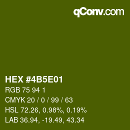 カラーコード: HEX #4B5E01 | qconv.com