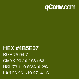 Farbcode: HEX #4B5E07 | qconv.com