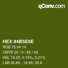 Color code: HEX #4B5E0E | qconv.com