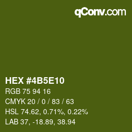 カラーコード: HEX #4B5E10 | qconv.com