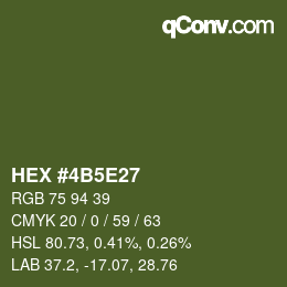 Color code: HEX #4B5E27 | qconv.com