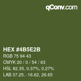 Código de color: HEX #4B5E2B | qconv.com