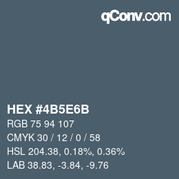 Código de color: HEX #4B5E6B | qconv.com