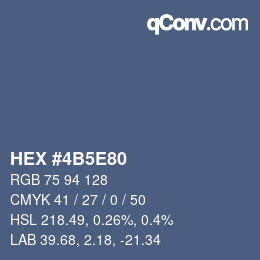 Color code: HEX #4B5E80 | qconv.com