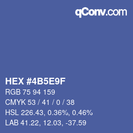 Code couleur: HEX #4B5E9F | qconv.com