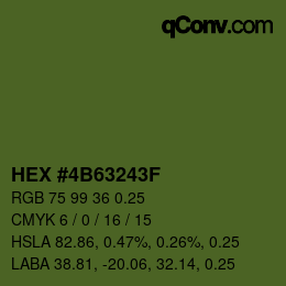 カラーコード: HEX #4B63243F | qconv.com