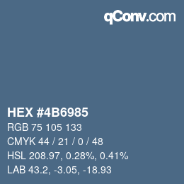 Código de color: HEX #4B6985 | qconv.com