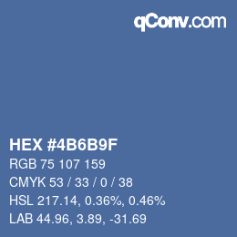 Color code: HEX #4B6B9F | qconv.com