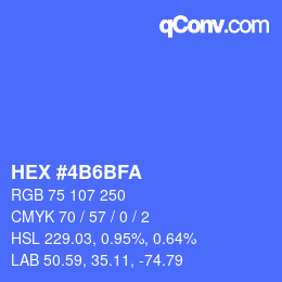 カラーコード: HEX #4B6BFA | qconv.com