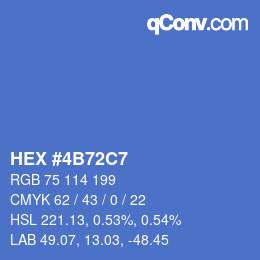 Color code: HEX #4B72C7 | qconv.com