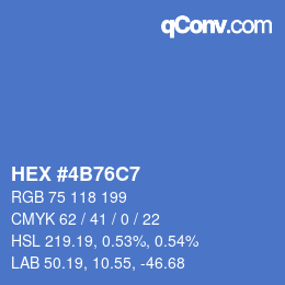 Color code: HEX #4B76C7 | qconv.com