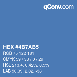 Color code: HEX #4B7AB5 | qconv.com
