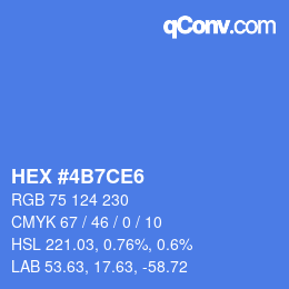 Código de color: HEX #4B7CE6 | qconv.com