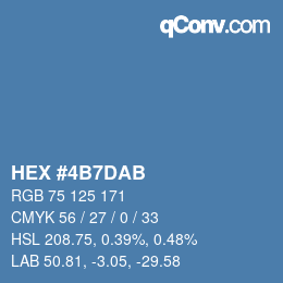 Color code: HEX #4B7DAB | qconv.com