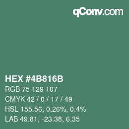 Código de color: HEX #4B816B | qconv.com