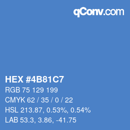 Color code: HEX #4B81C7 | qconv.com