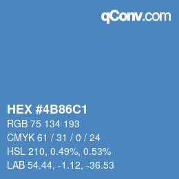 Color code: HEX #4B86C1 | qconv.com