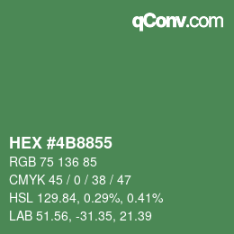 Color code: HEX #4B8855 | qconv.com