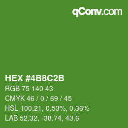 カラーコード: HEX #4B8C2B | qconv.com
