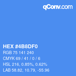 Color code: HEX #4B8DF0 | qconv.com