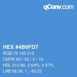 Color code: HEX #4B8FD7 | qconv.com