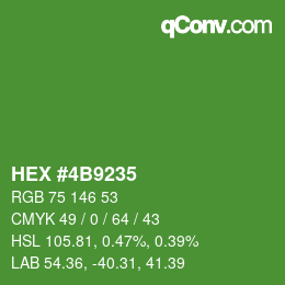 カラーコード: HEX #4B9235 | qconv.com