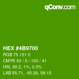 Farbcode: HEX #4B9700 | qconv.com