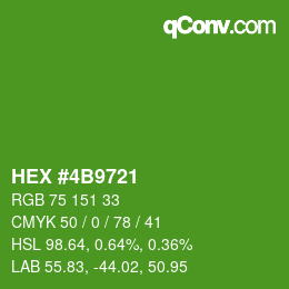 Farbcode: HEX #4B9721 | qconv.com