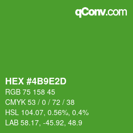 Color code: HEX #4B9E2D | qconv.com