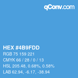 颜色代码: HEX #4B9FDD | qconv.com