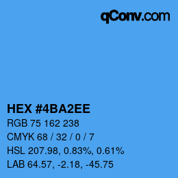 Color code: HEX #4BA2EE | qconv.com