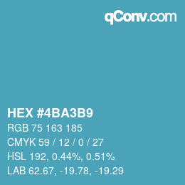 Color code: HEX #4BA3B9 | qconv.com