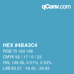 Color code: HEX #4BA3C4 | qconv.com