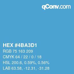 Color code: HEX #4BA3D1 | qconv.com