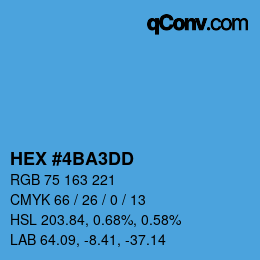 颜色代码: HEX #4BA3DD | qconv.com