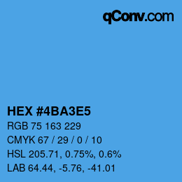 Color code: HEX #4BA3E5 | qconv.com