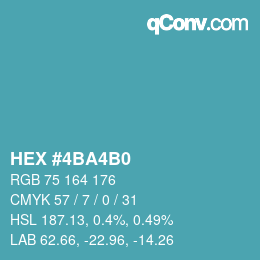 Color code: HEX #4BA4B0 | qconv.com