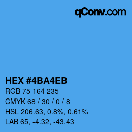 Color code: HEX #4BA4EB | qconv.com