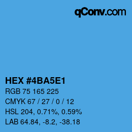 Color code: HEX #4BA5E1 | qconv.com