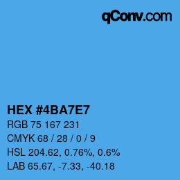 Color code: HEX #4BA7E7 | qconv.com