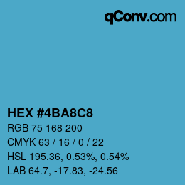 Color code: HEX #4BA8C8 | qconv.com