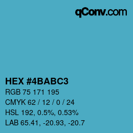 Color code: HEX #4BABC3 | qconv.com