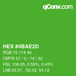 颜色代码: HEX #4BAE2D | qconv.com