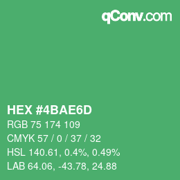 Color code: HEX #4BAE6D | qconv.com