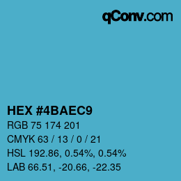 Color code: HEX #4BAEC9 | qconv.com