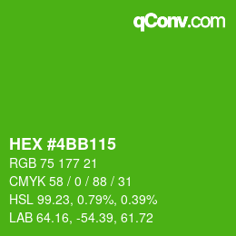 Color code: HEX #4BB115 | qconv.com