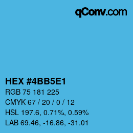 Color code: HEX #4BB5E1 | qconv.com