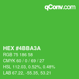カラーコード: HEX #4BBA3A | qconv.com