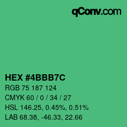 Código de color: HEX #4BBB7C | qconv.com